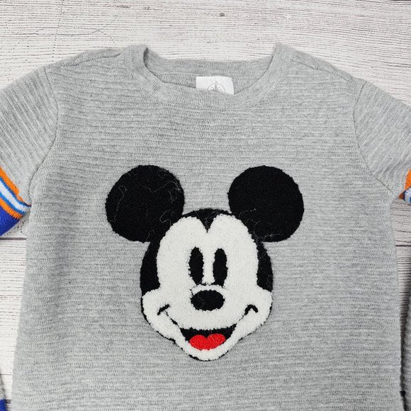 Disney Store Mickey Mouse Gray Grey Sweater‎ Child Kids Boys Size 3 - Picture 2 of 8